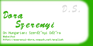 dora szerenyi business card